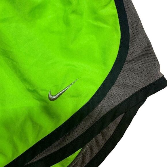 Nike Women's Yellow Dri-FIT Running Shorts M Activewear Reflective‎ Logo - Picture 5 of 6